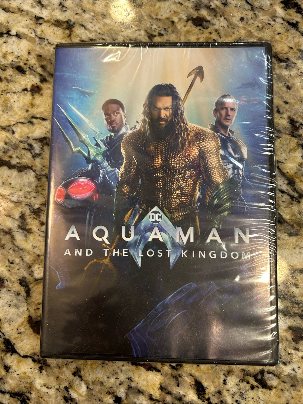 DC Aquaman and the Lost Kingdom DVD — Gold, Blue, Black Cover